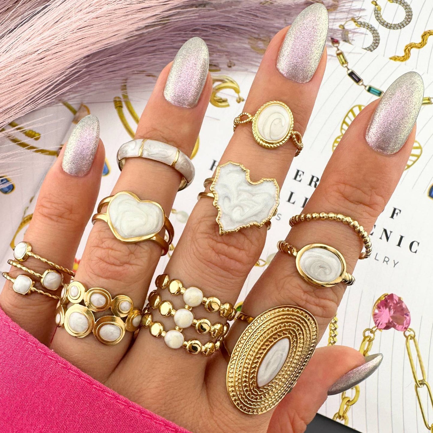 Gold and Pearl Statement Ring