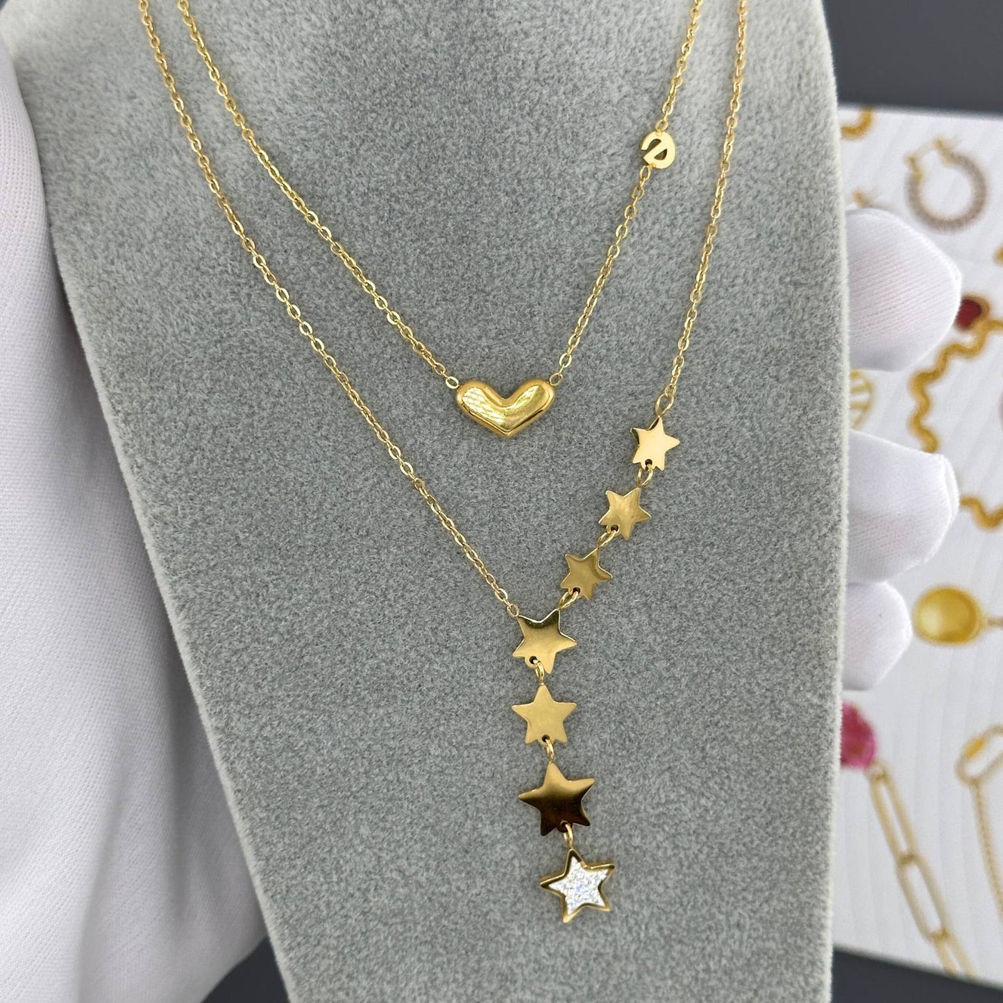 Golden Falling Star Necklace