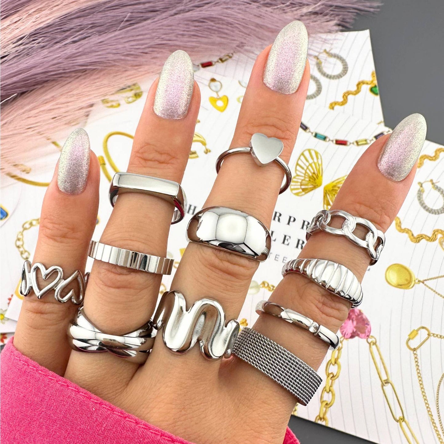 Modern Stackable Silver Ring