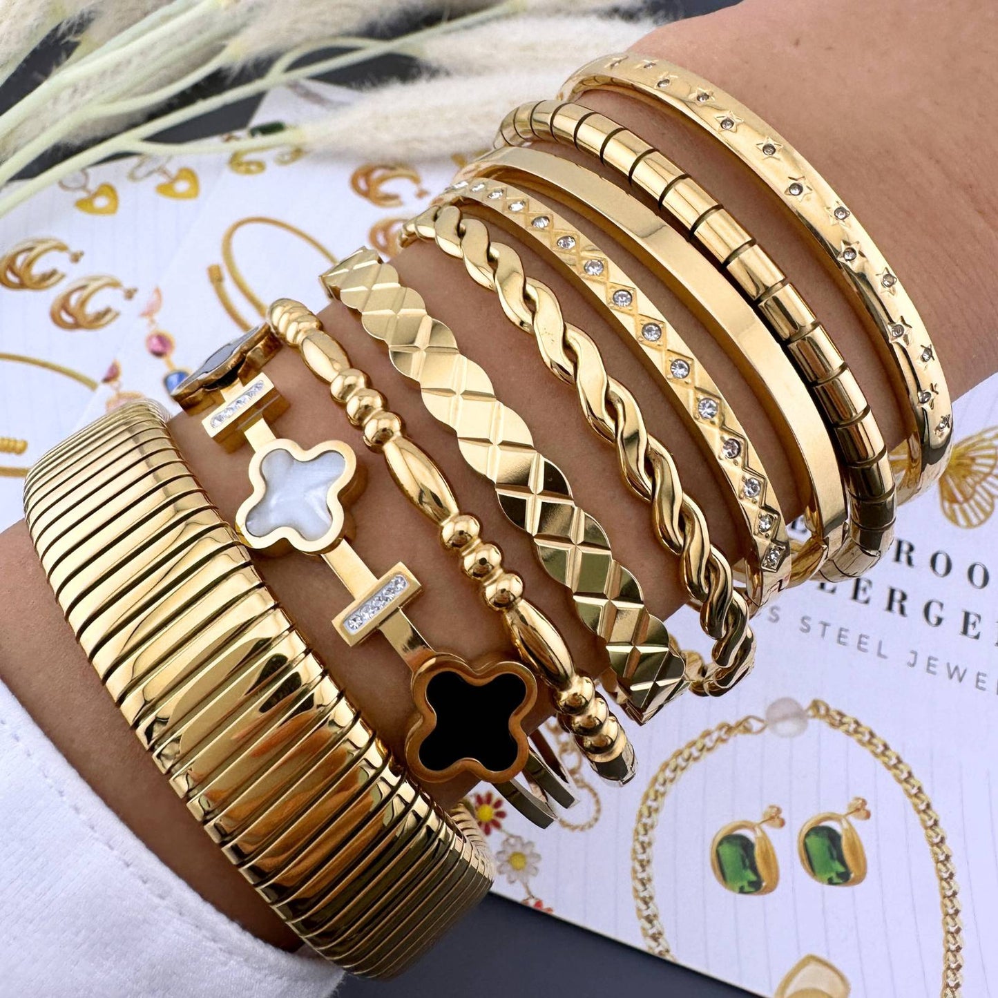 Classic Golden Bangle Bracelet