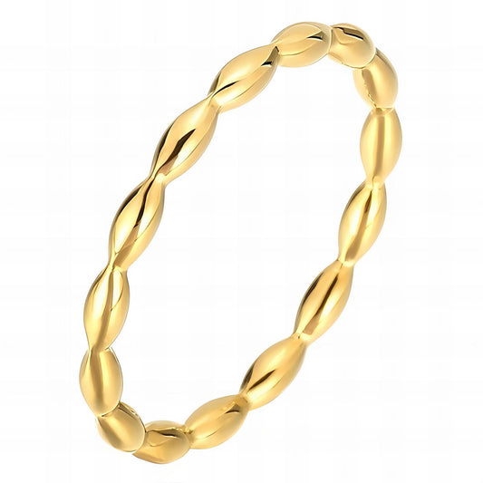 Golden Twist Band Ring