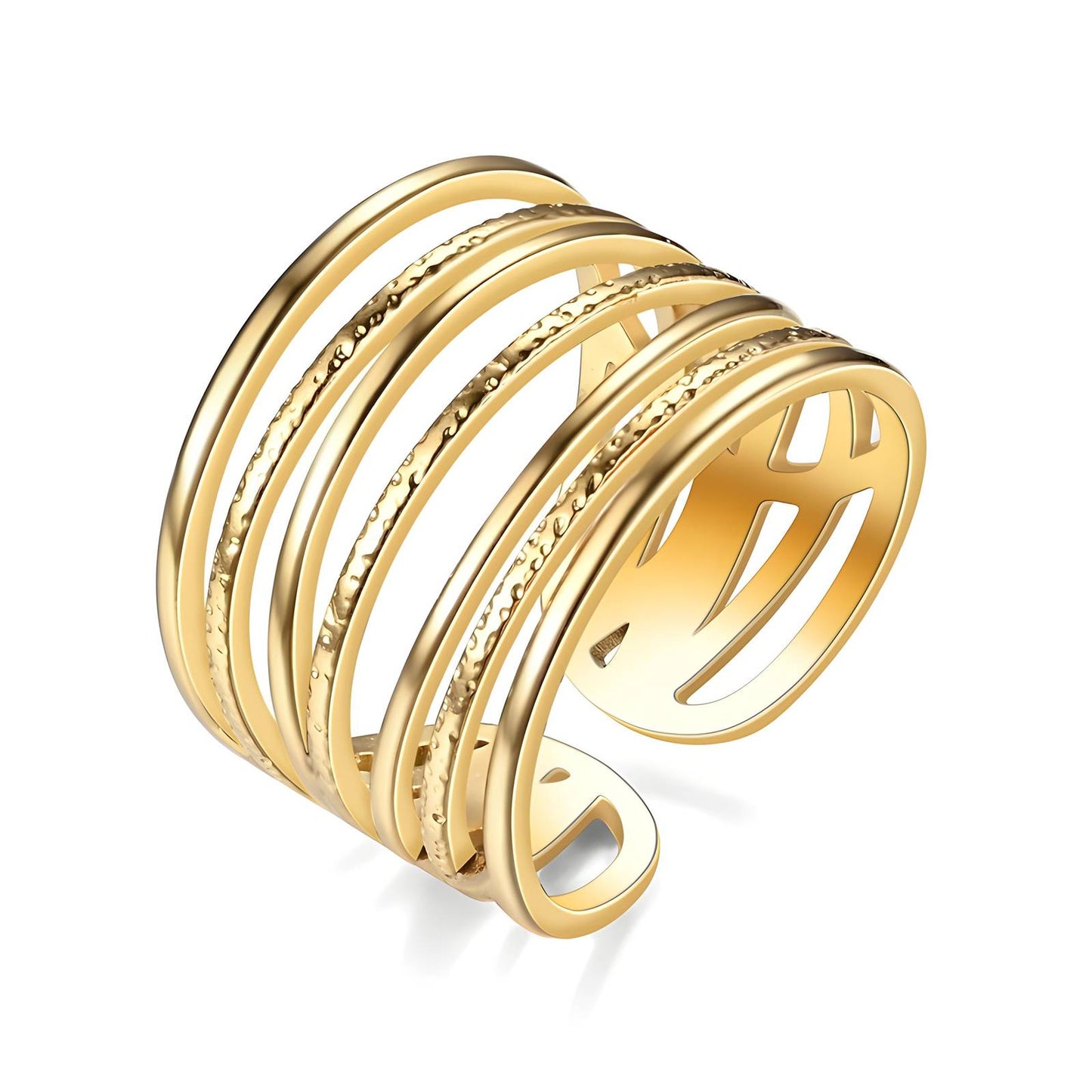 Layered Open Band Ring