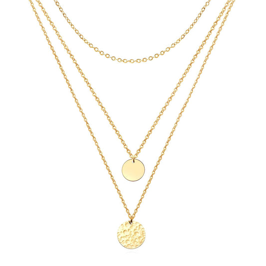 Hammered Disc Necklace