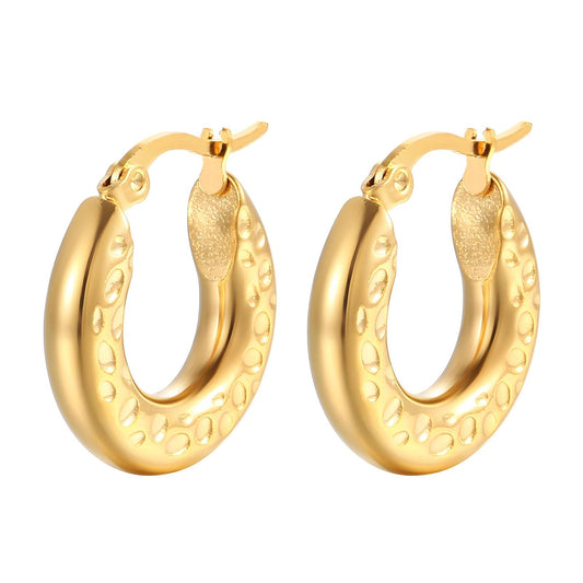 Bold Textured Hoop Earrings