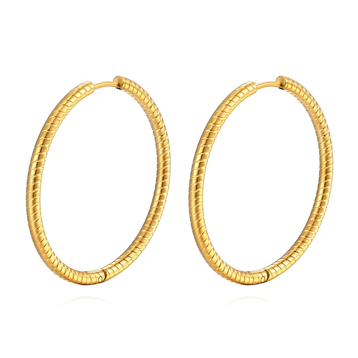 Sleek Coil Hoop Earrings