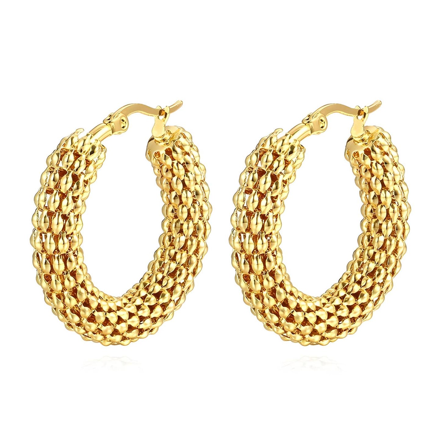 Textured Hoop Earrings