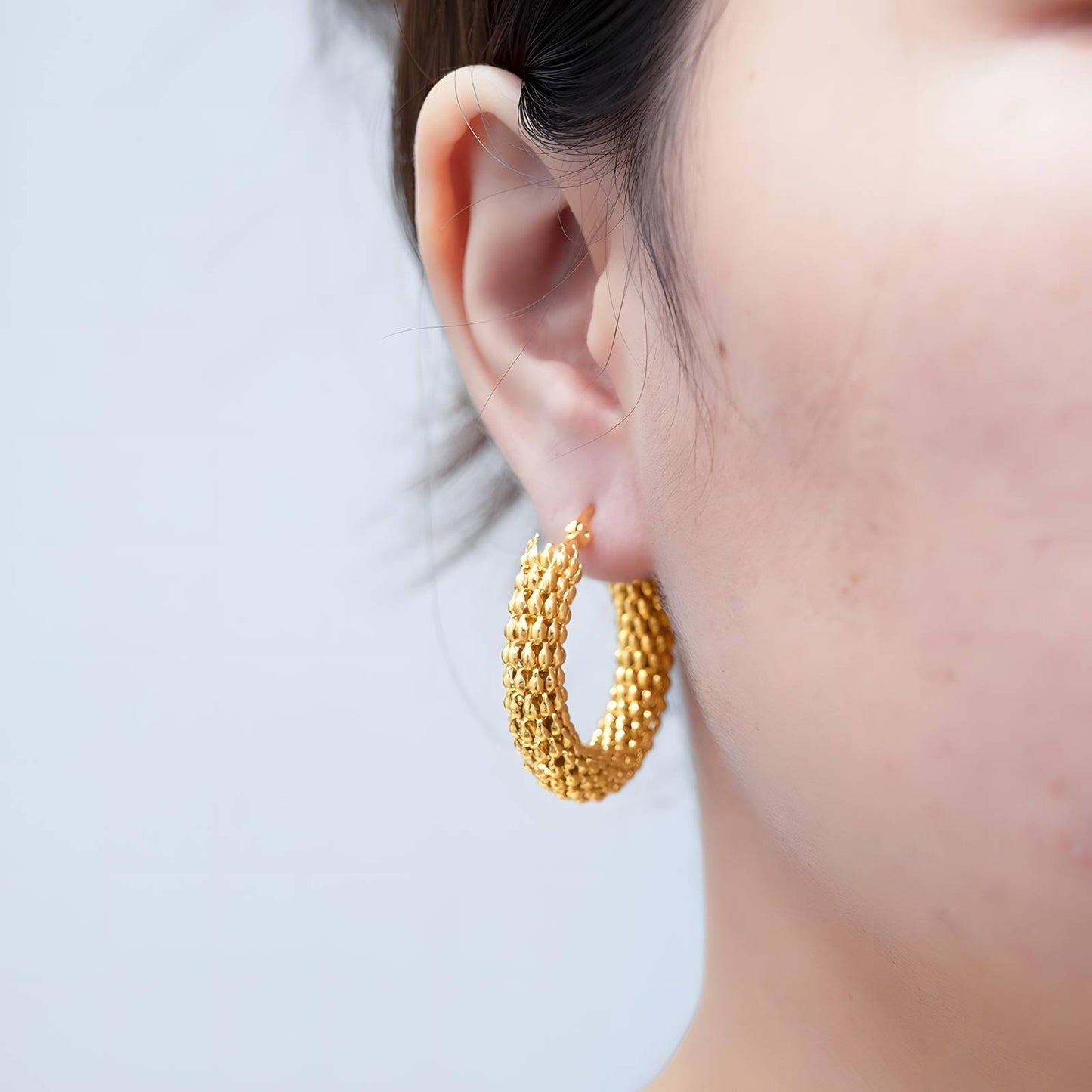 Textured Hoop Earrings