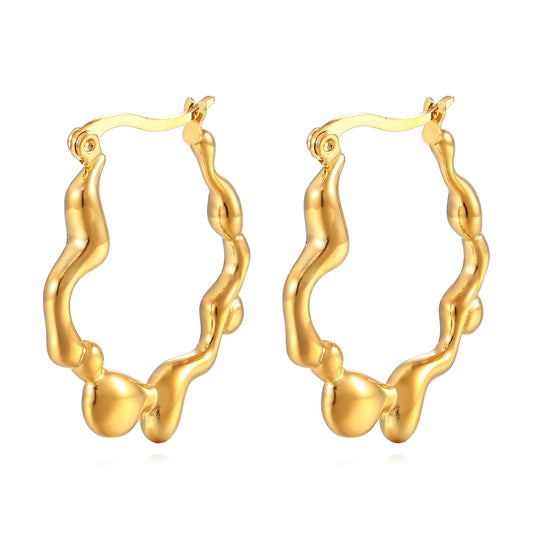 Organic Flow Hoop Earrings