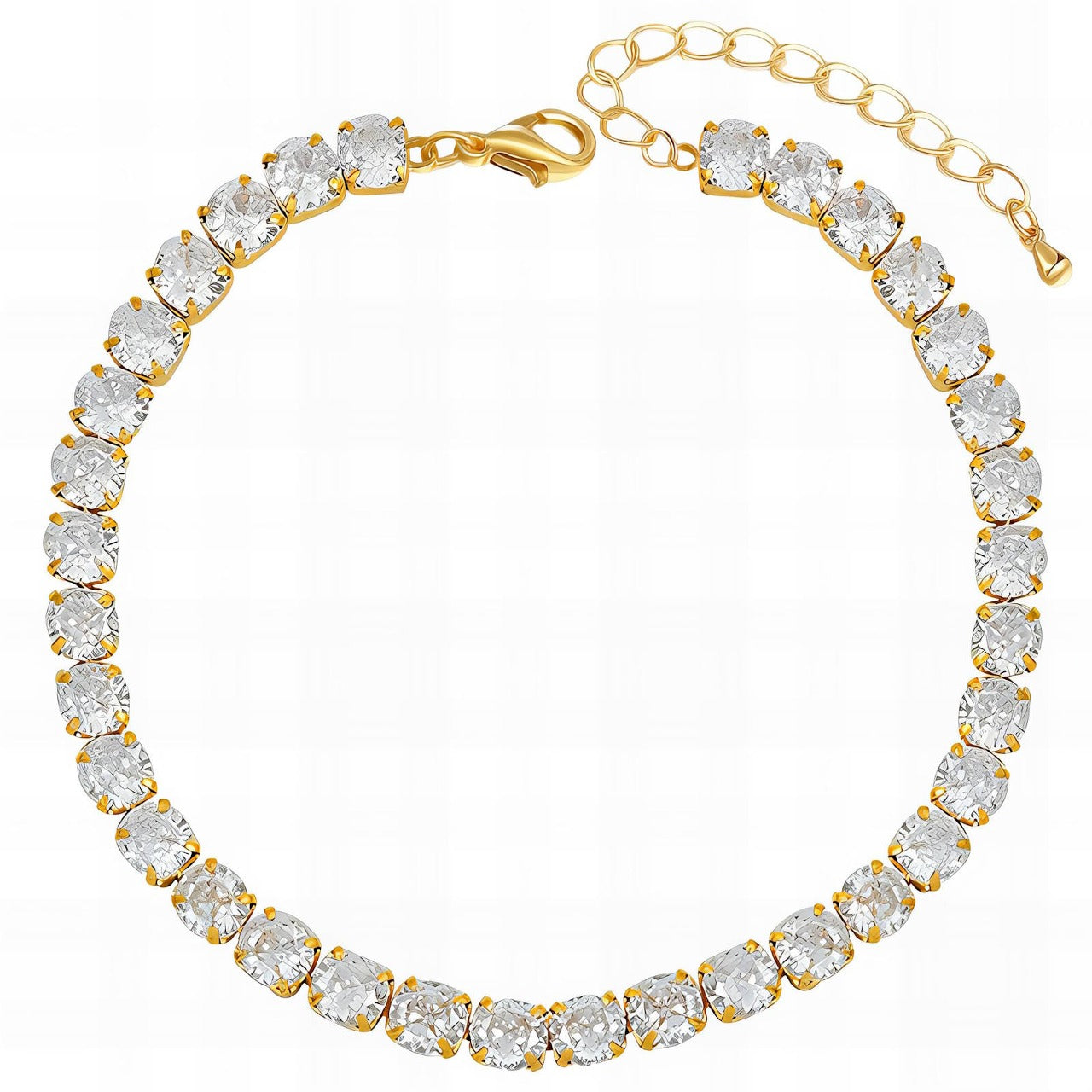 Golden Cubic Zirconia Tennis Bracelet