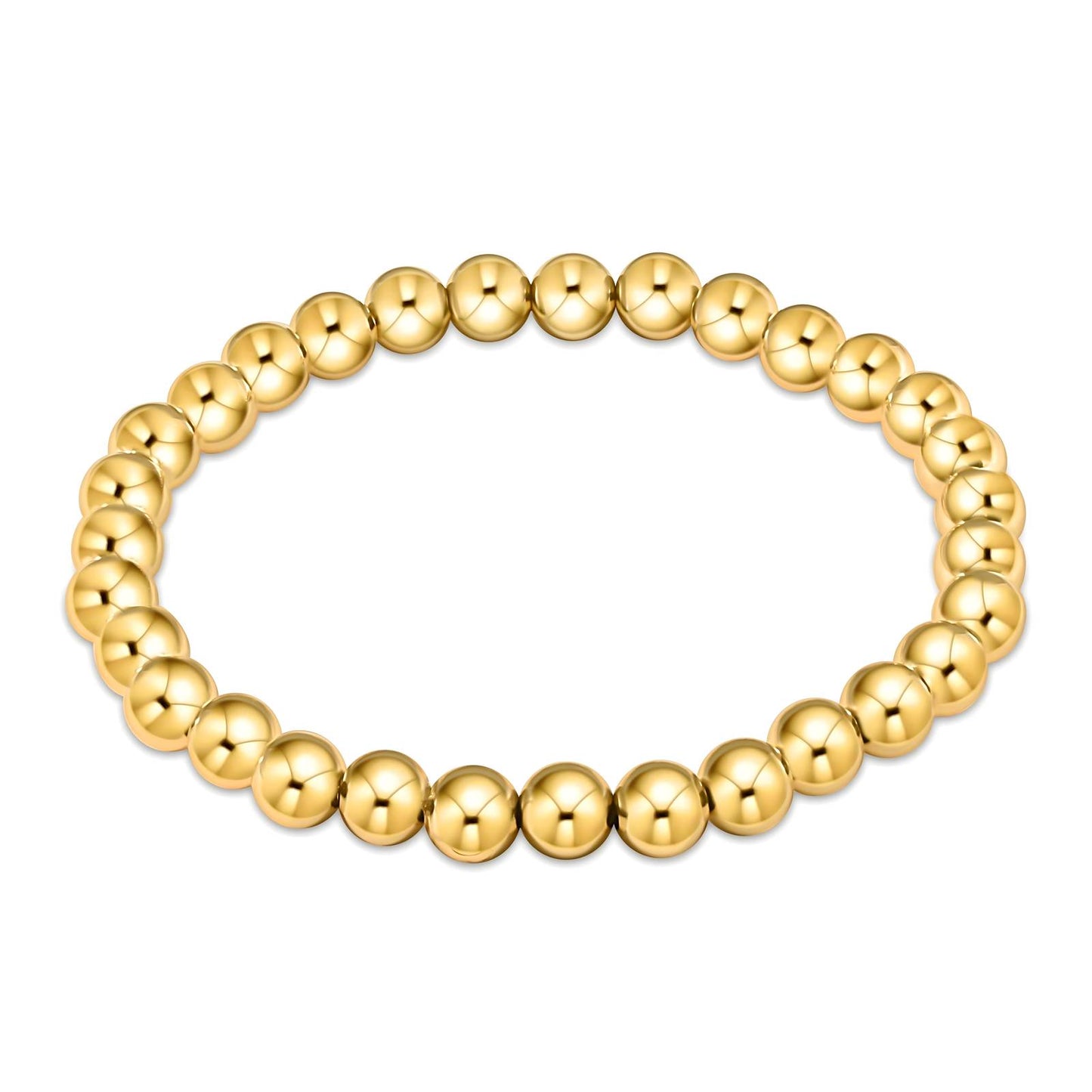 Golden Beaded Stretch Bracelet