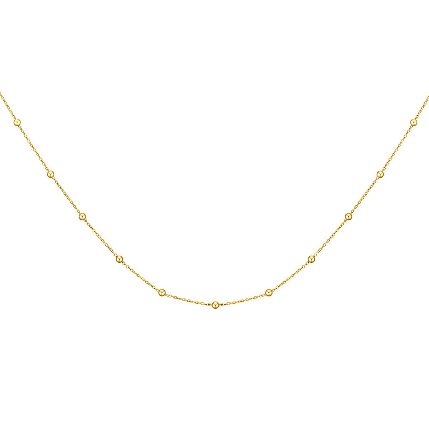 Delicate Bezel Station Necklace