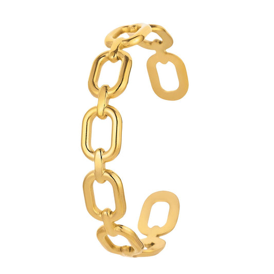 Chunky Chain-Link Cuff Bracelet