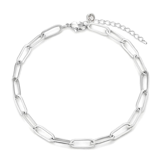 Sleek Paperclip Chain Bracelet