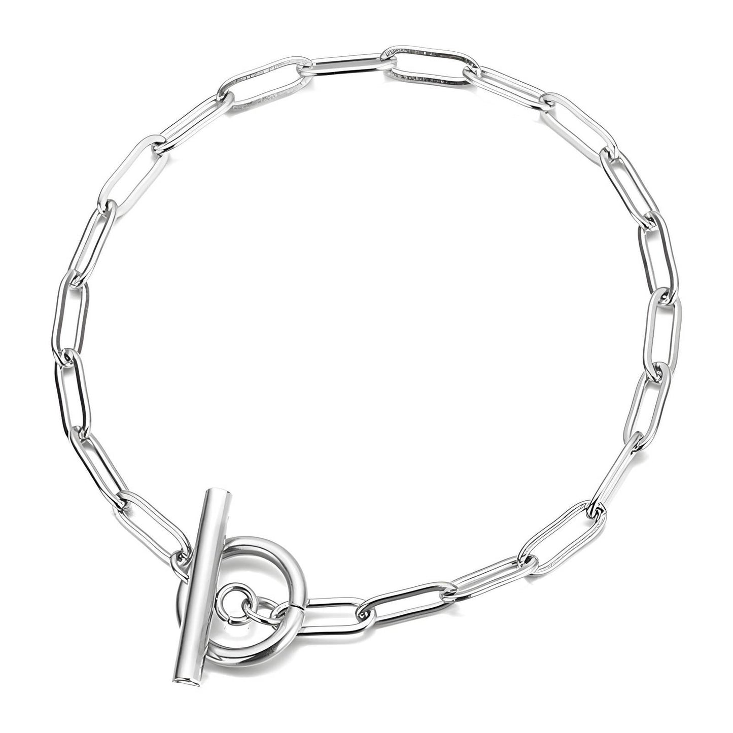 Toggle Paperclip Chain Bracelet