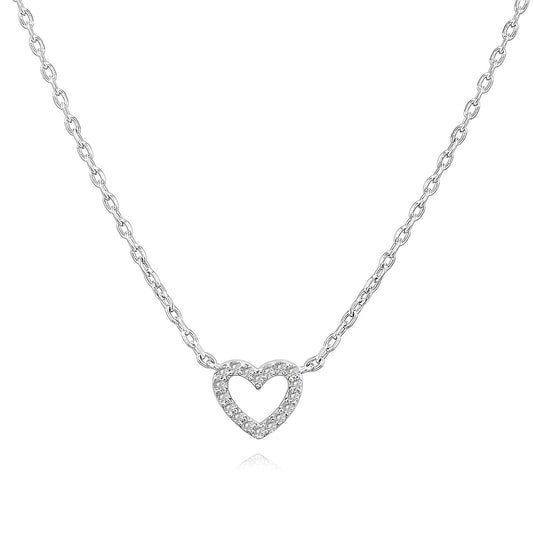 Cubic Zirconia Heart Necklace