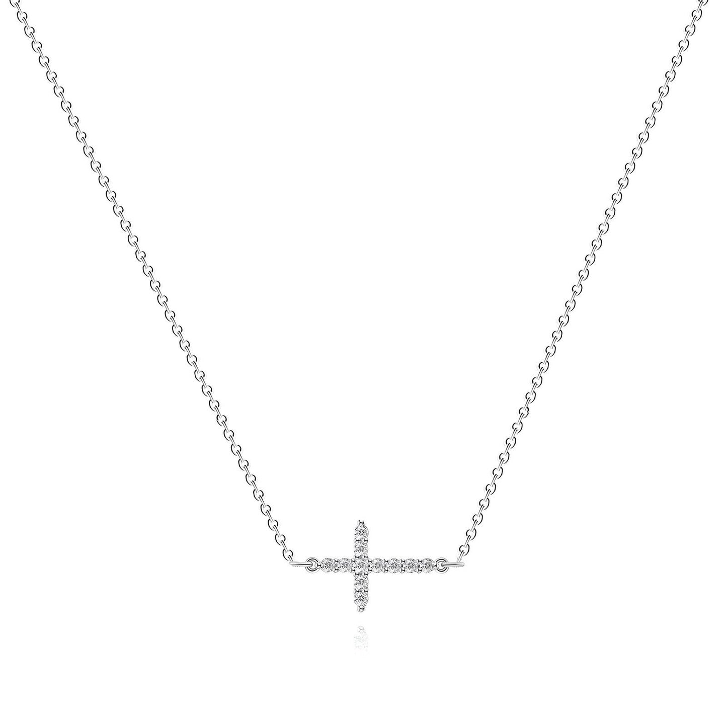 Delicate Horizontal Cross Necklace