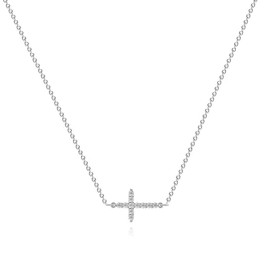 Delicate Horizontal Cross Necklace