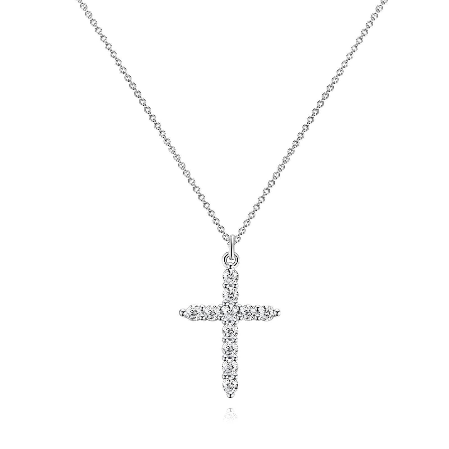 Cubic Zirconia Cross Necklace