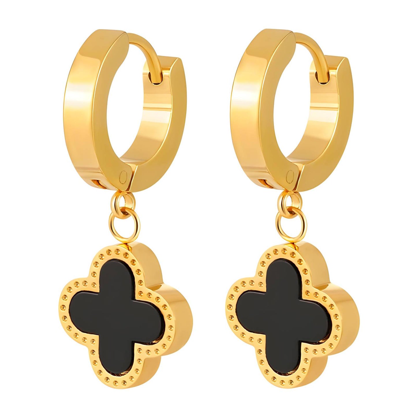 Black Clover Drop Earrings