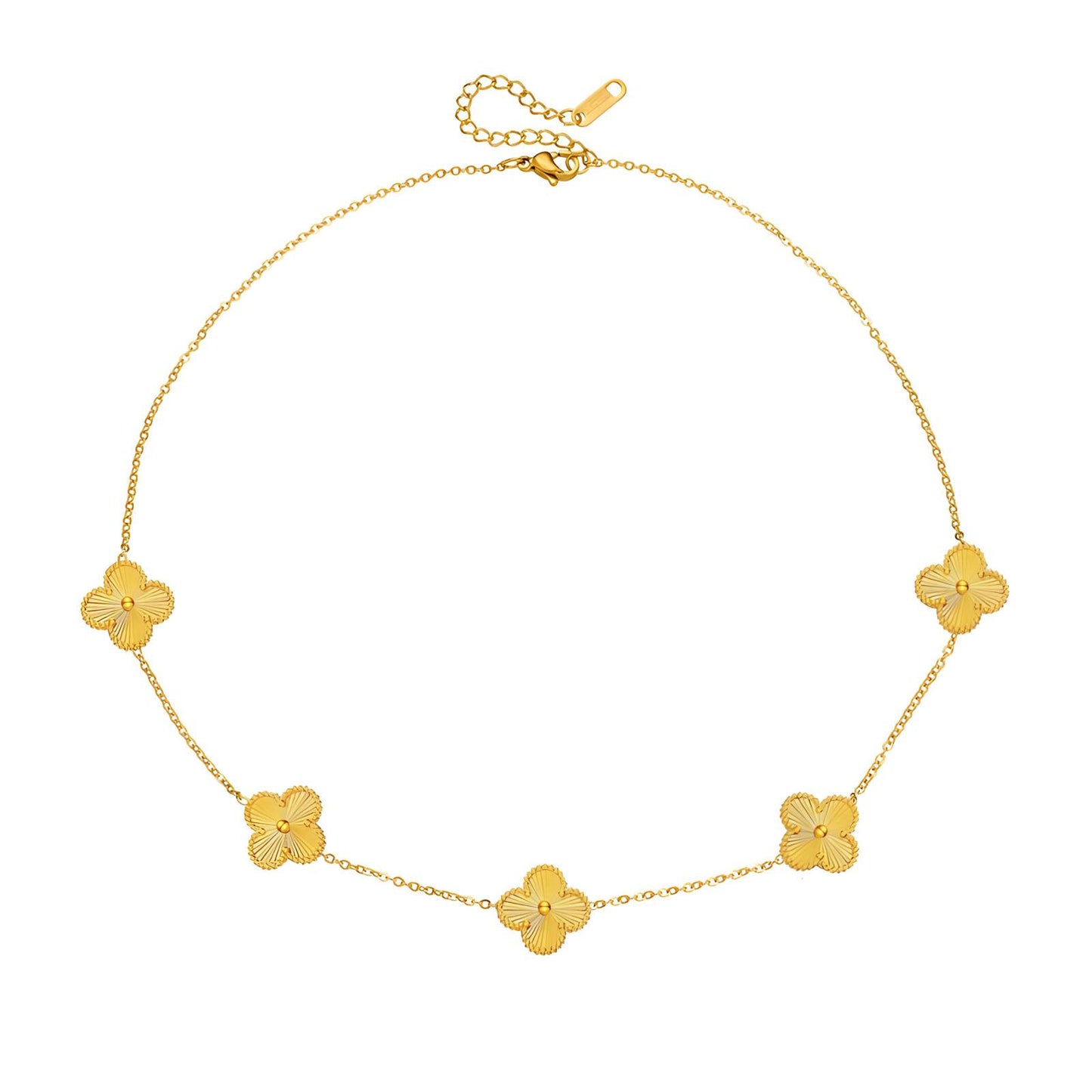 Golden Clover Charm Necklace