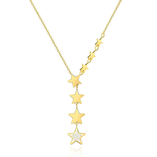 Golden Falling Star Necklace