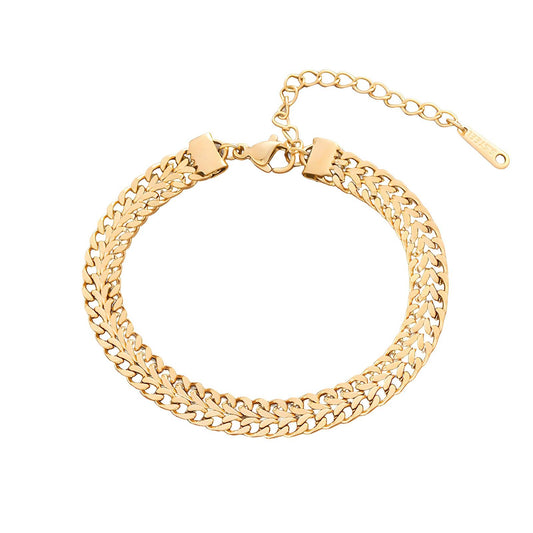 Double Curb Chain Bracelet