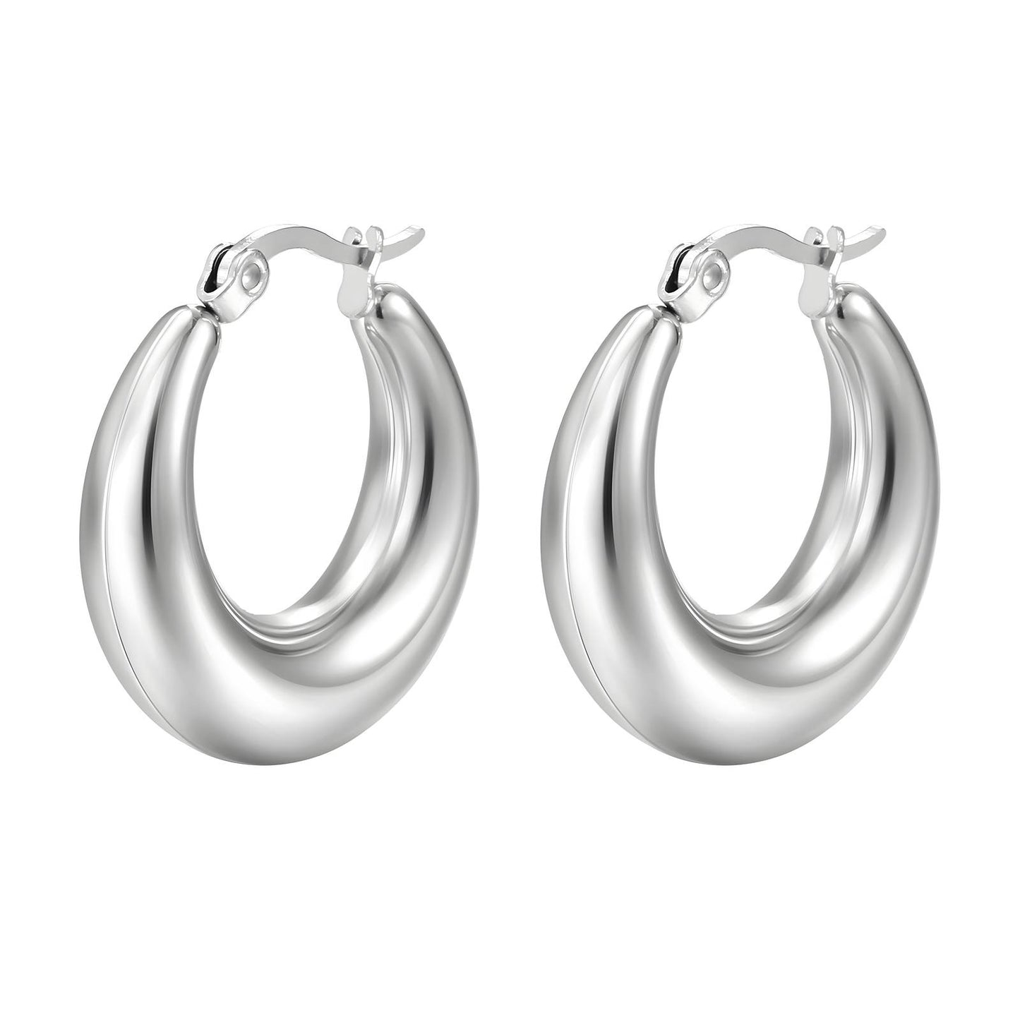 Silver Hoop Earrings