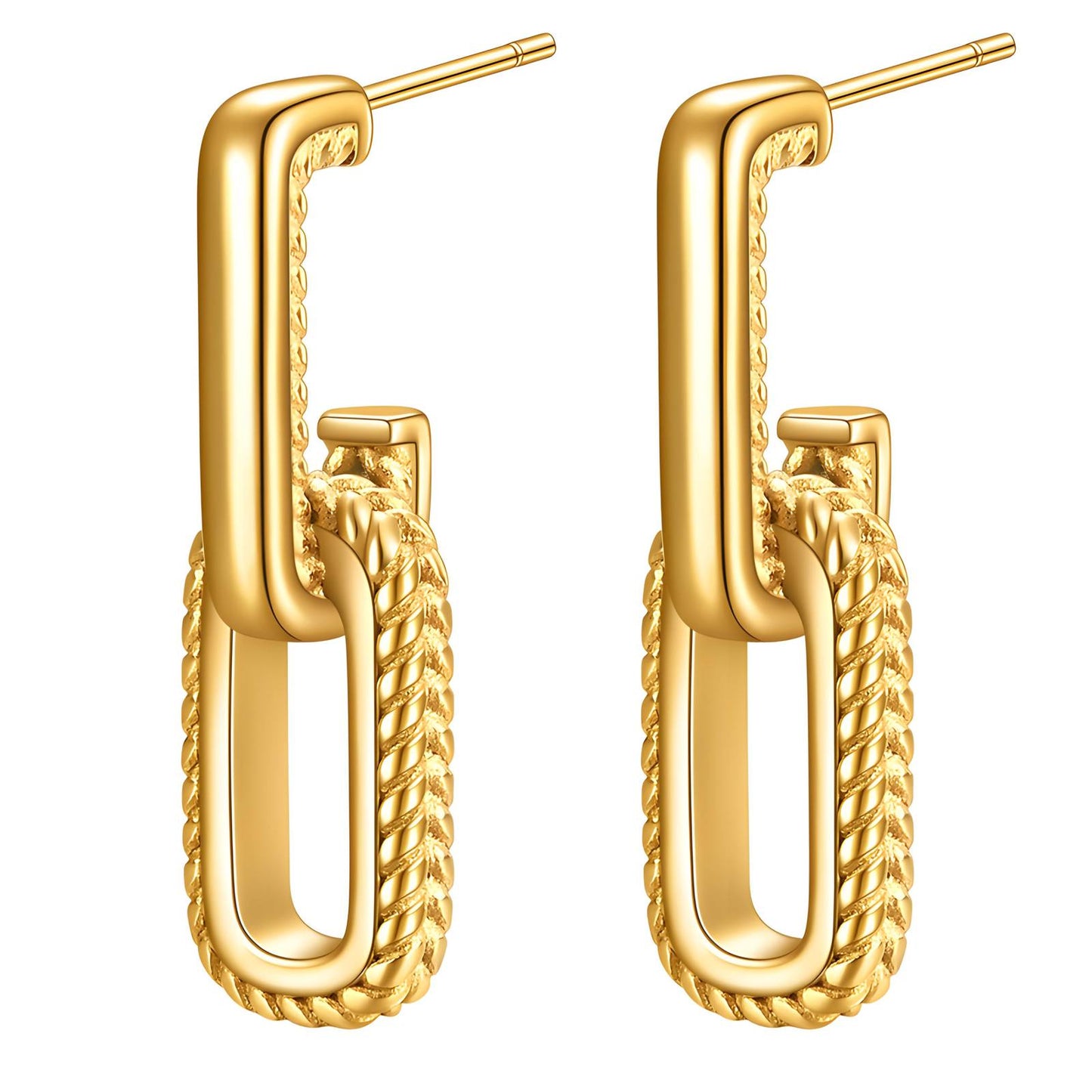 Interlocked Chain Link Earrings