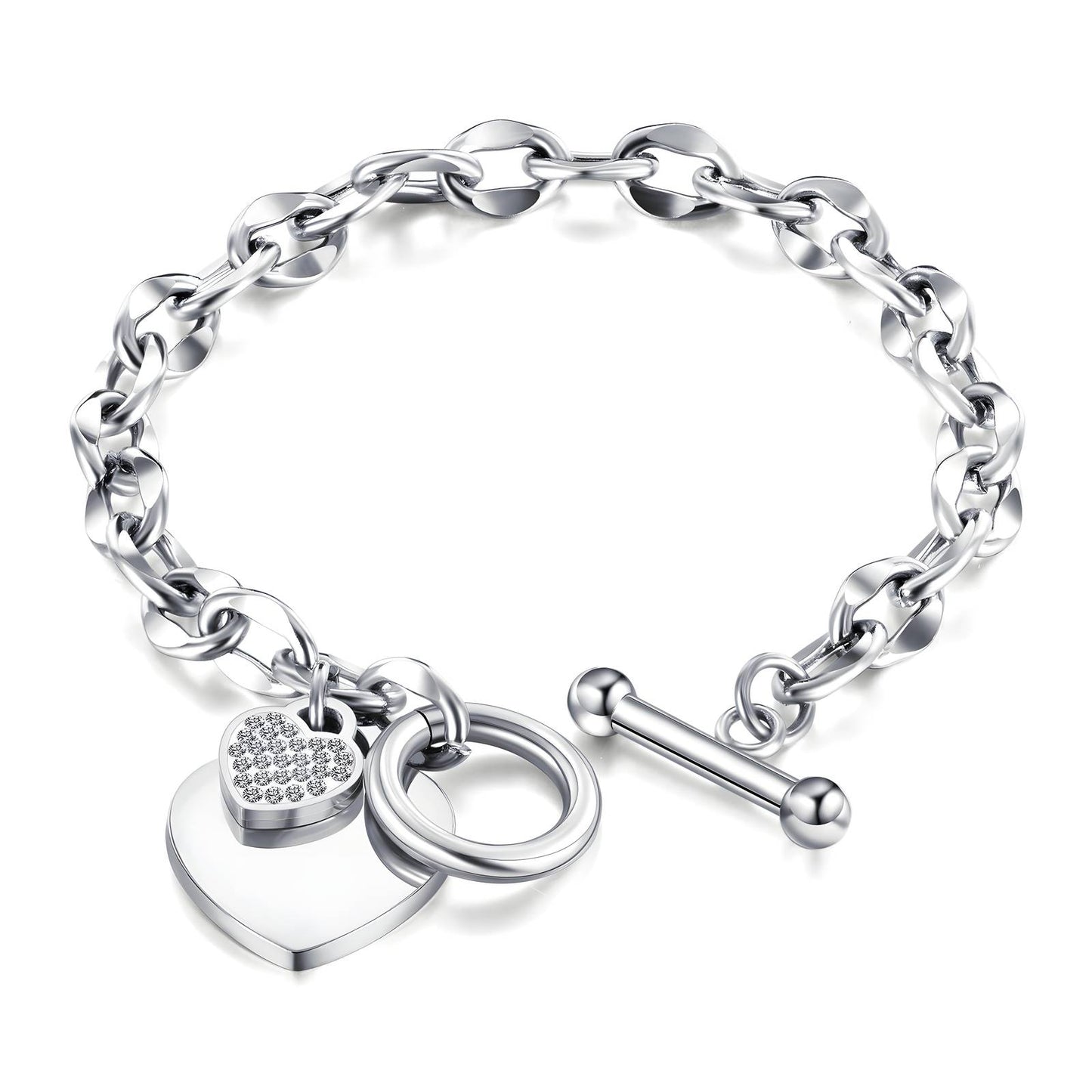 Silver Heart Charm Bracelet