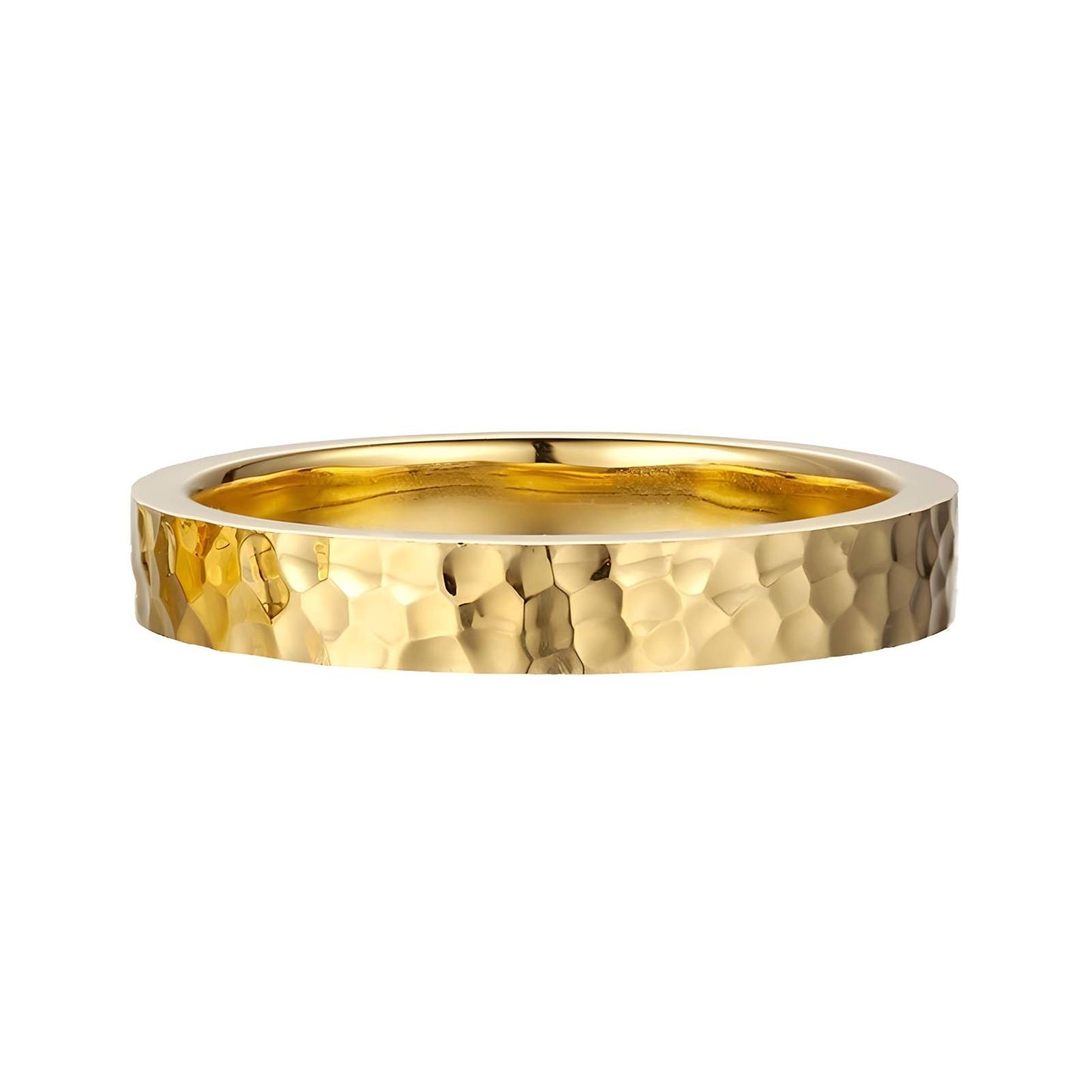 Hammered Gold Band Ring