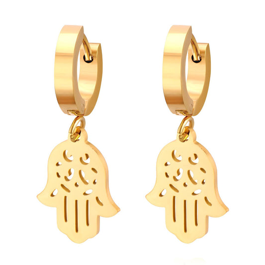 Palm and Congo Lock Earrings