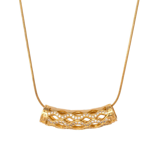 Lattice Bar Pendant Necklace