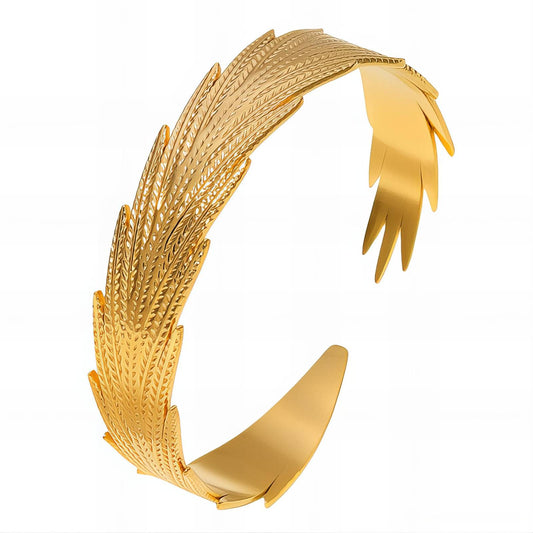 Golden Laurel Cuff Bracelet