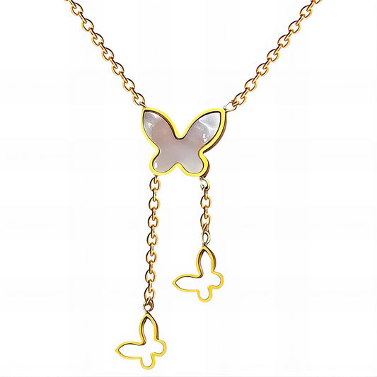 Golden Butterfly Charm Necklace