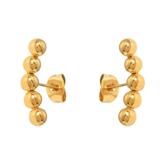 Golden Ball Stud Earrings