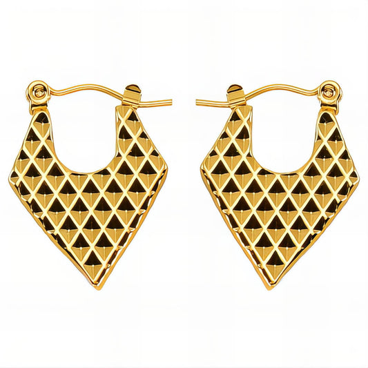 Geometric Gold Hoop Earrings